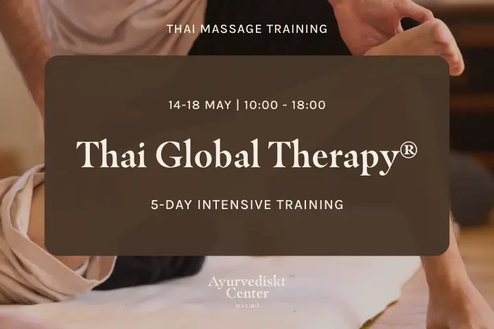 event thumbnail for a thai massage training in malmö at ayurvediskt center