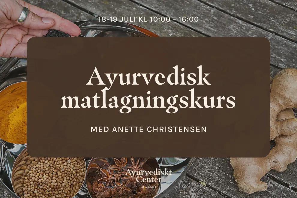 ayurvedisk matlagningskurs på ayurvediskt center i malmö